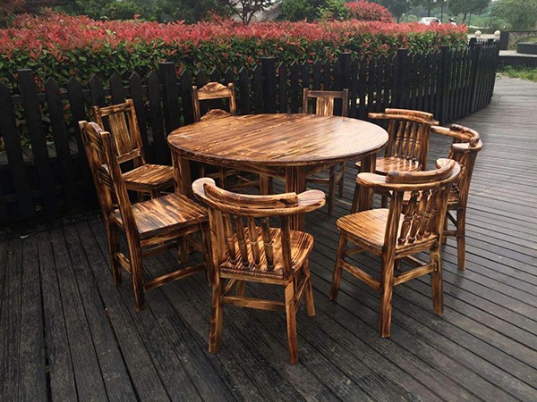 防腐木碳化木户外桌椅